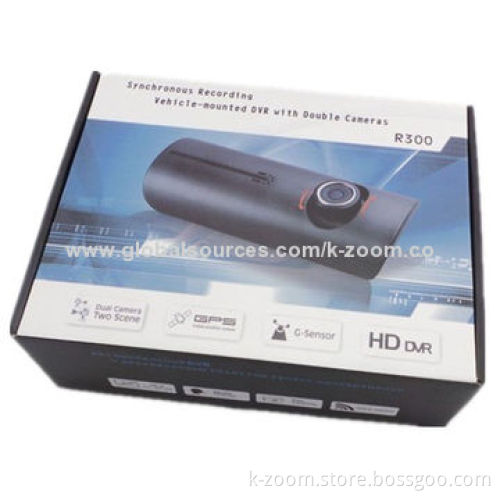 Vehicle DVR with 2.7-inch 16:9 High-definition LCD, Double CMOS Sensor